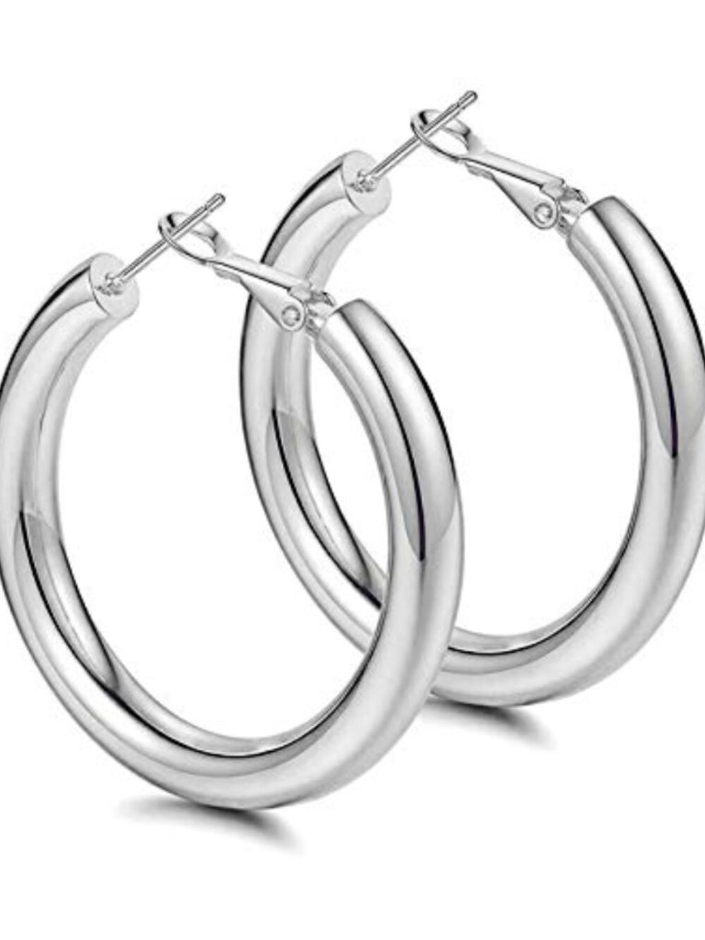14k Gold Plated Chunky Hoop Earrings Lightweight Hypoallergenic